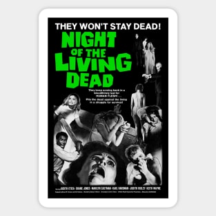 Night of the living dead, George Romero, Dawn of the dead Sticker